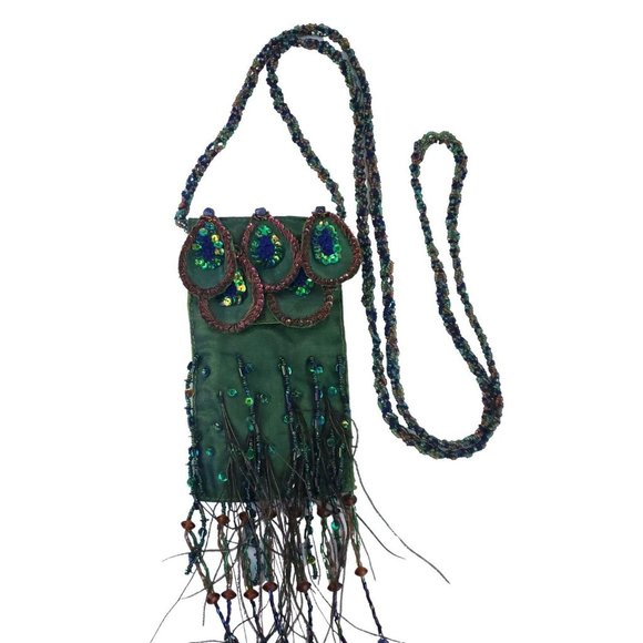 Wayne M Kleski Peacock Flapper Purse Vintage Style - Picture 2 of 8